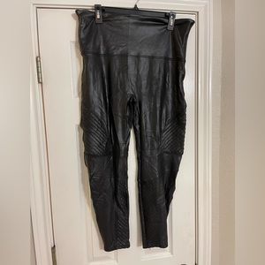 Spanx faux leather pleather motto leggings